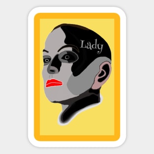 Bold Gothic Woman Sticker